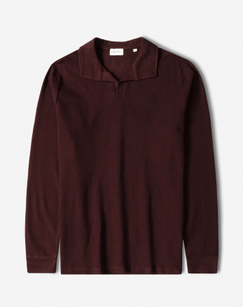 خرید و قیمت پولوشرت آستین بلند مردانه زرشکی 84486134