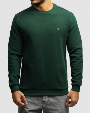 خرید و قیمت پلیور سلانیک مردانه یقه گرد سبز تیره 24456163