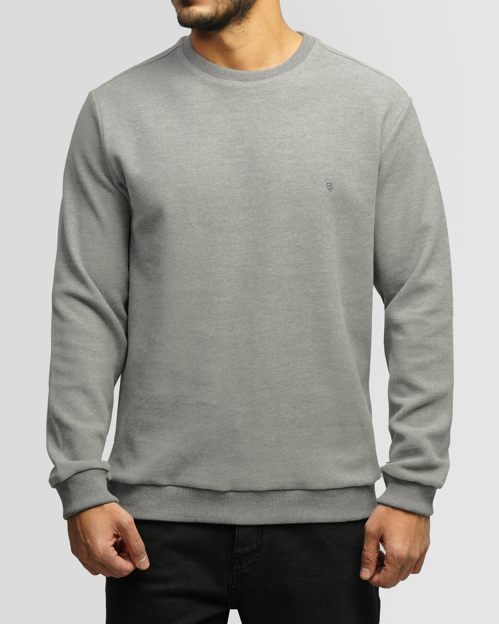 خرید و قیمت پلیور سلانیک مردانه یقه گرد طوسی 24456163