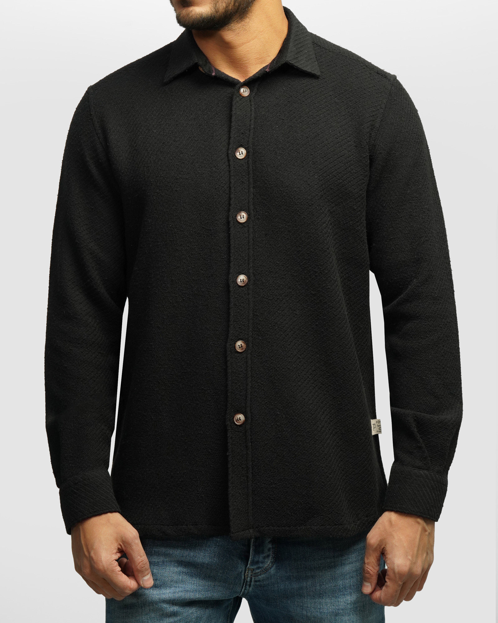 خرید و قیمت پیراهن ضخیم مردانه مشکی 24452321