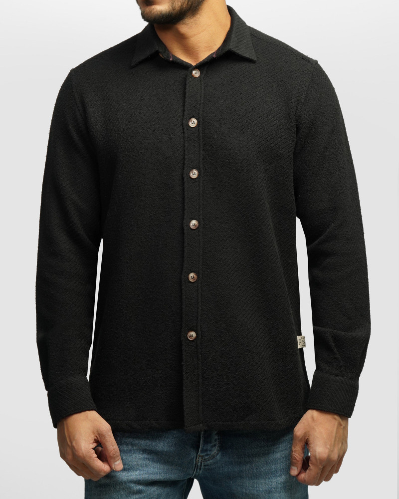 خرید و قیمت پیراهن ضخیم مردانه مشکی 24452321