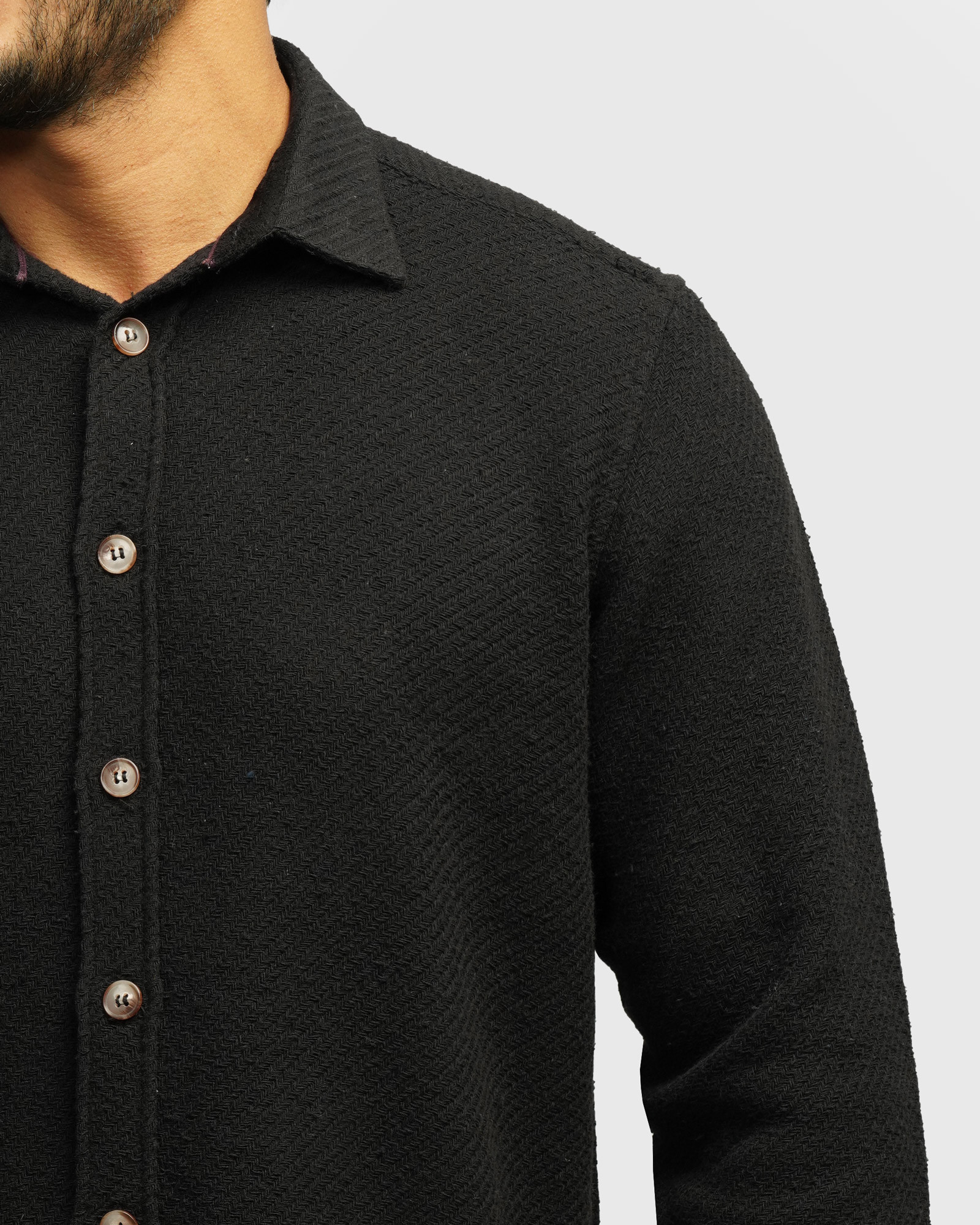 خرید و قیمت پیراهن ضخیم مردانه مشکی 24452321