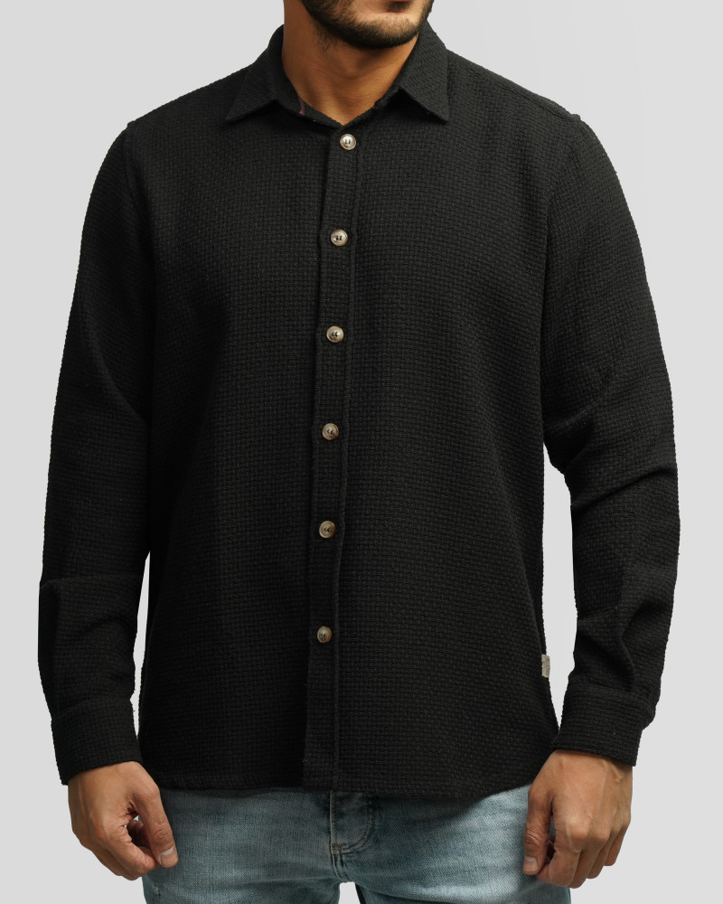 خرید و قیمت پیراهن ضخیم مردانه مشکی 24452322