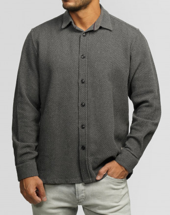 خرید و قیمت پیراهن ضخیم مردانه خاکستری تیره 24452322