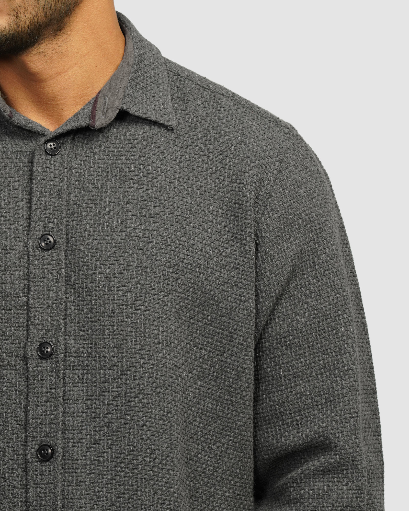 خرید و قیمت پیراهن ضخیم مردانه خاکستری تیره 24452322