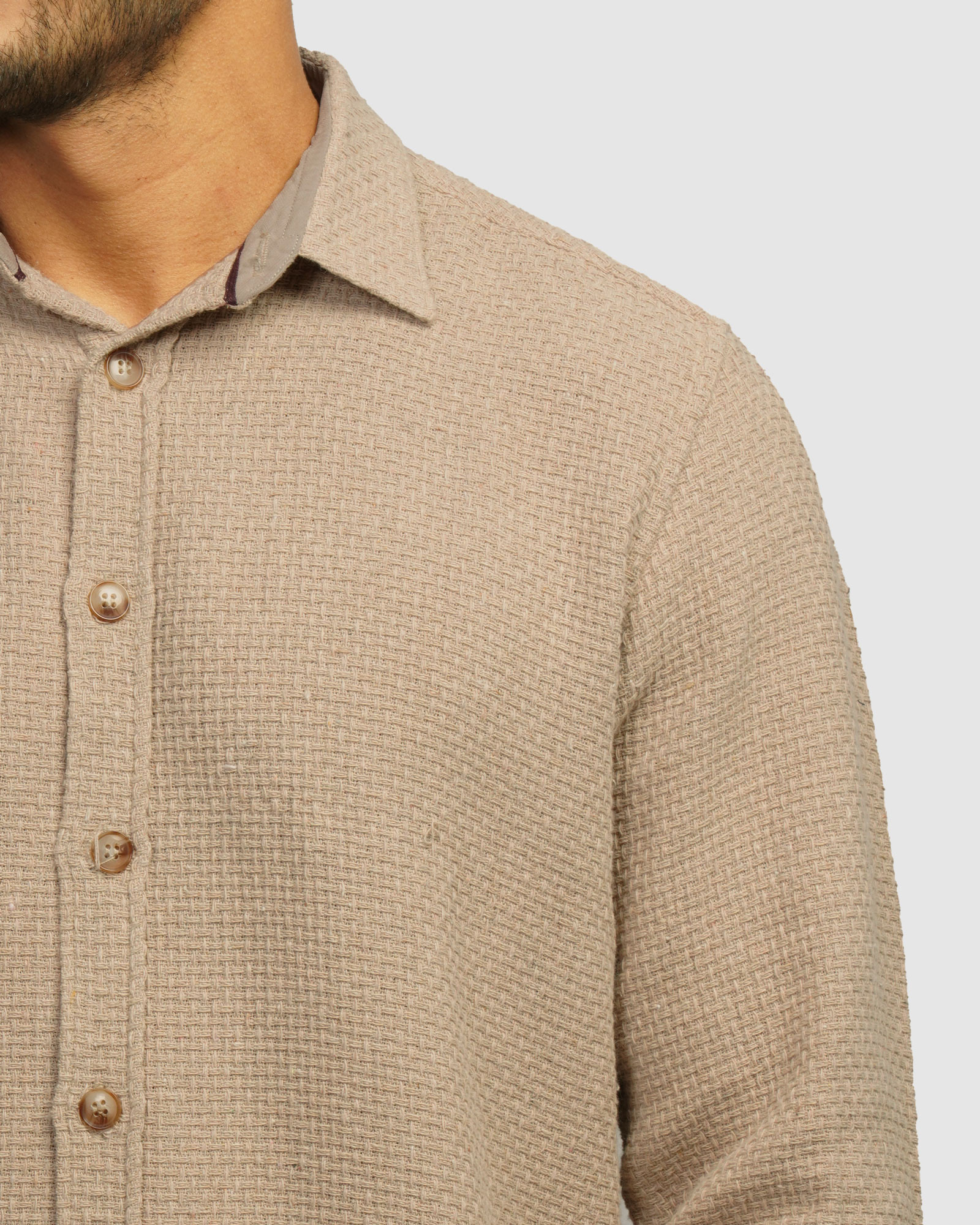 خرید و قیمت پیراهن ضخیم مردانه کرم 24452322