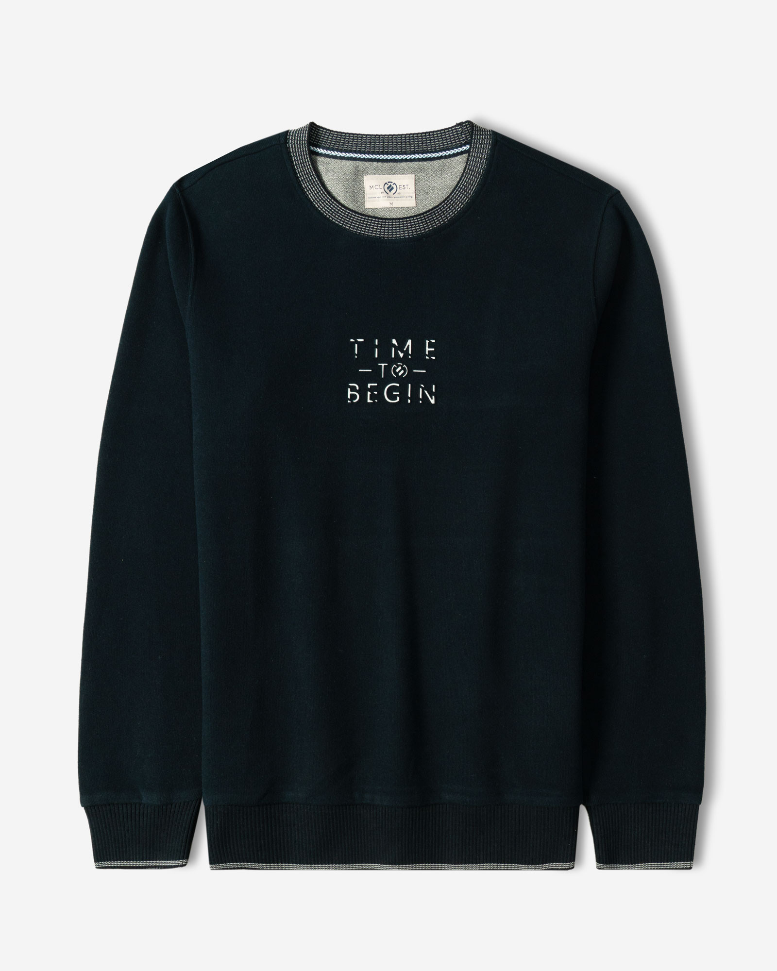 خرید و قیمت پلیور یقه گرد طرح دار مردانه سرمه ای 84456164