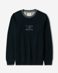 خرید و قیمت پلیور یقه گرد طرح دار مردانه سرمه ای 84456164