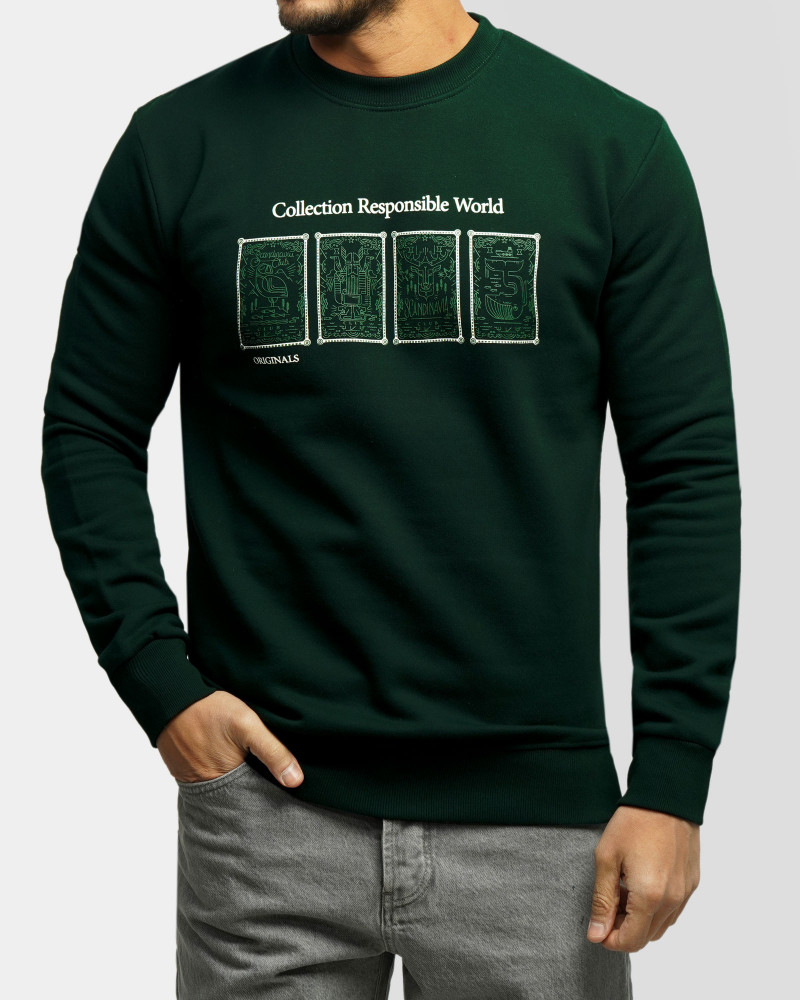 خرید و قیمت پلیور دورس یقه گرد مردانه سبز 24457297