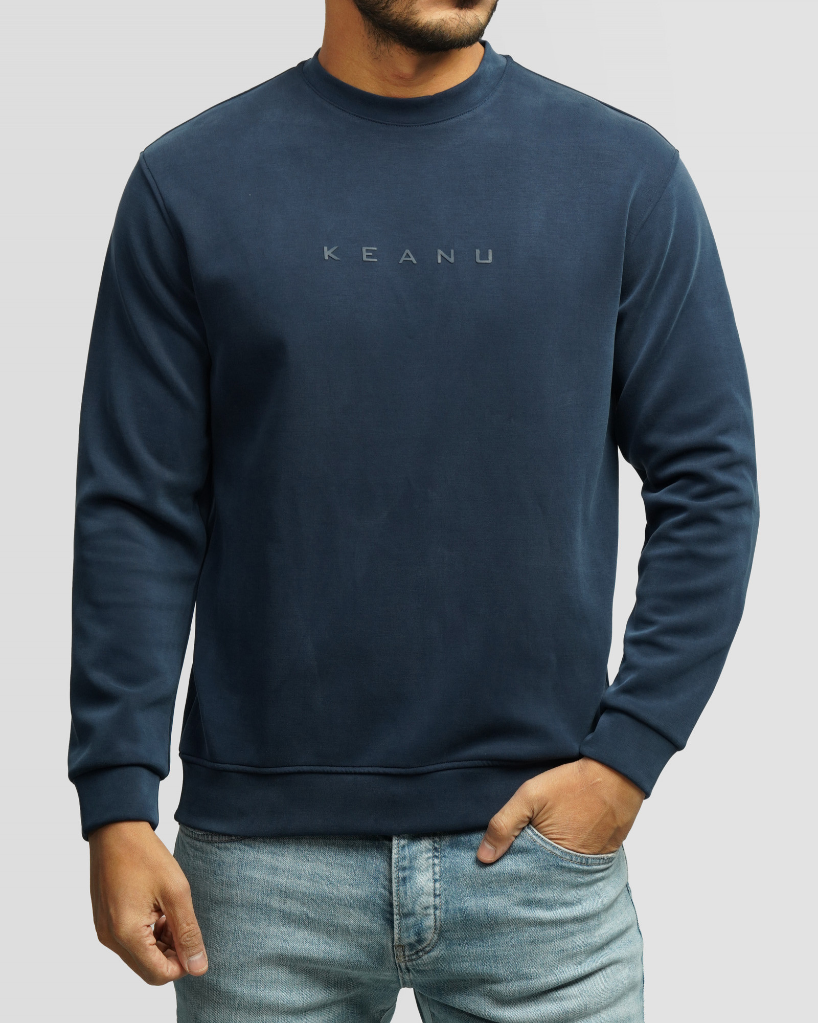 خرید و قیمت تیشرت آستین بلند یقه گرد سرمه ای 24428151