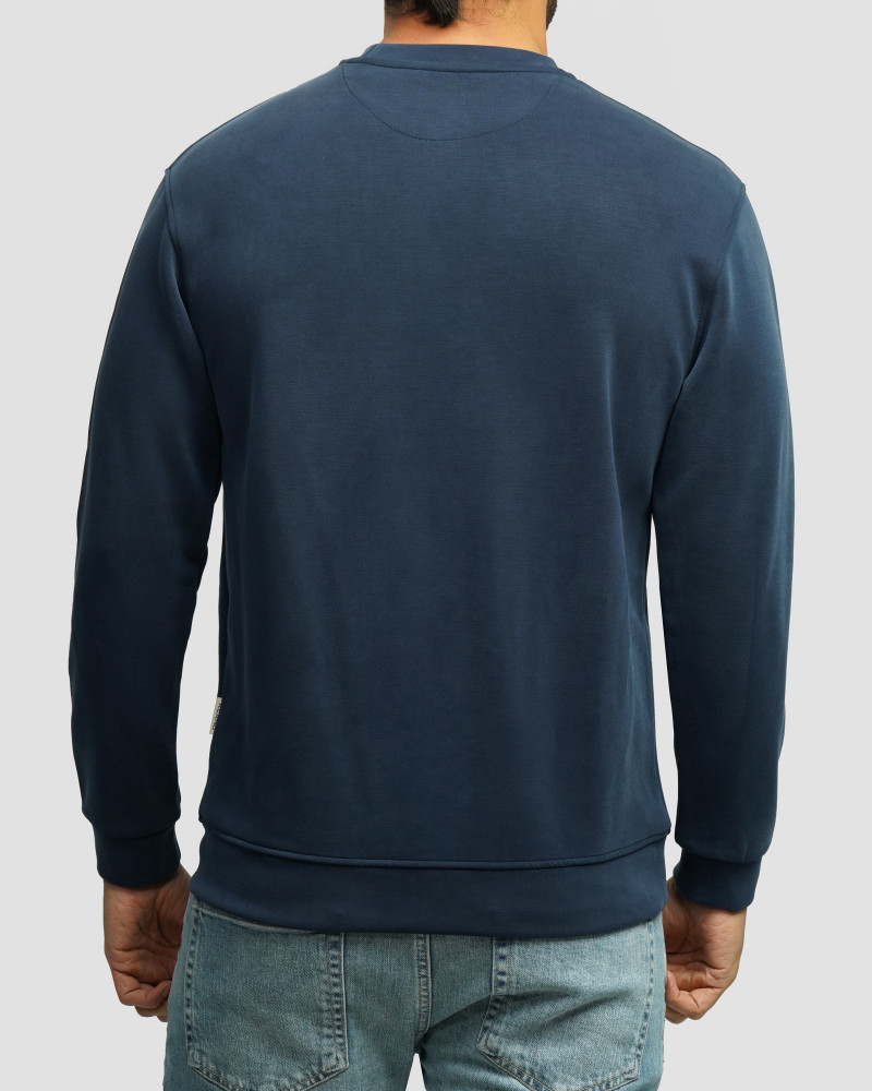 خرید و قیمت تیشرت آستین بلند یقه گرد سرمه ای 24428151