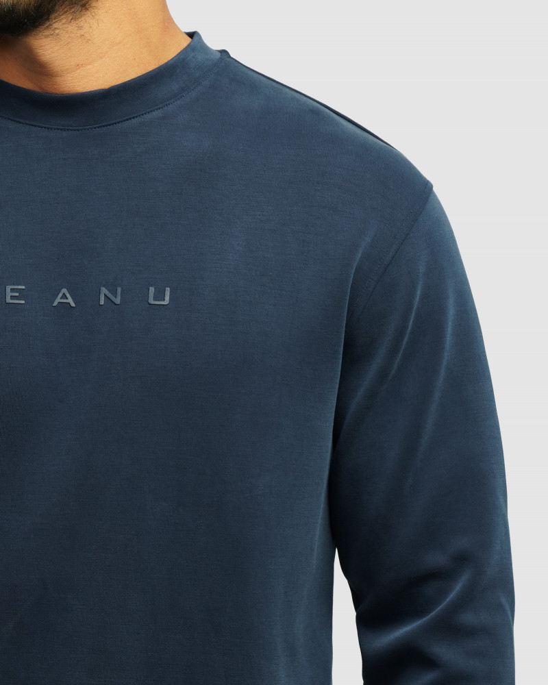 خرید و قیمت تیشرت آستین بلند یقه گرد سرمه ای 24428151