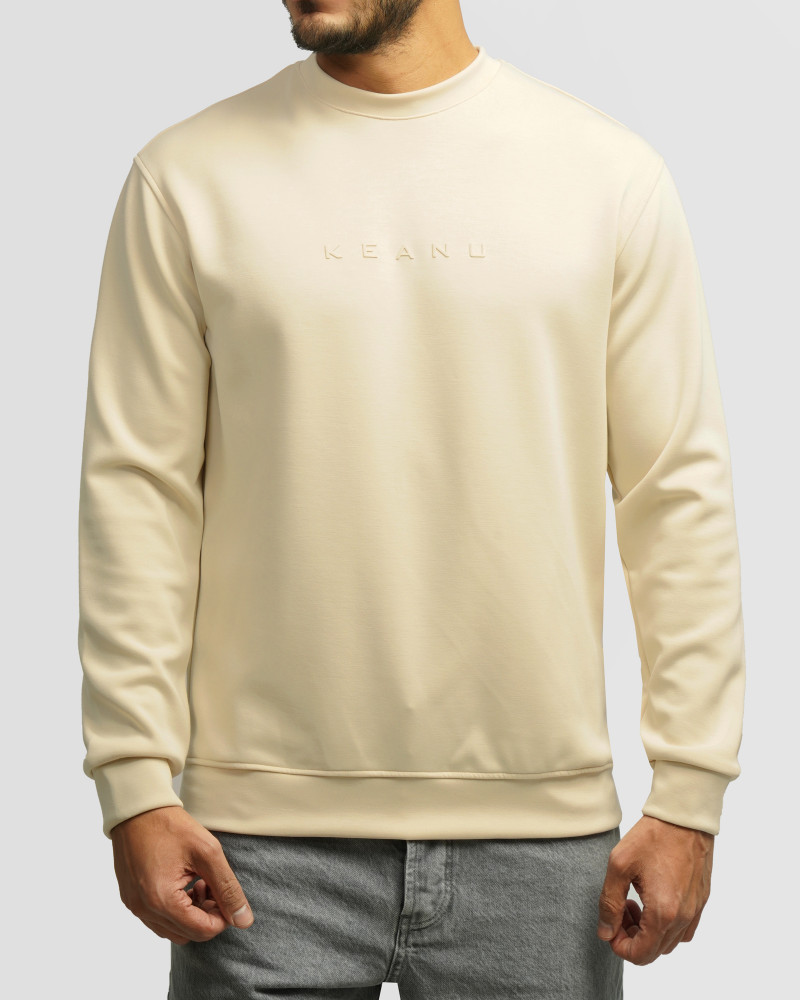 خرید و قیمت تیشرت آستین بلند یقه گرد کرم روشن 24428151