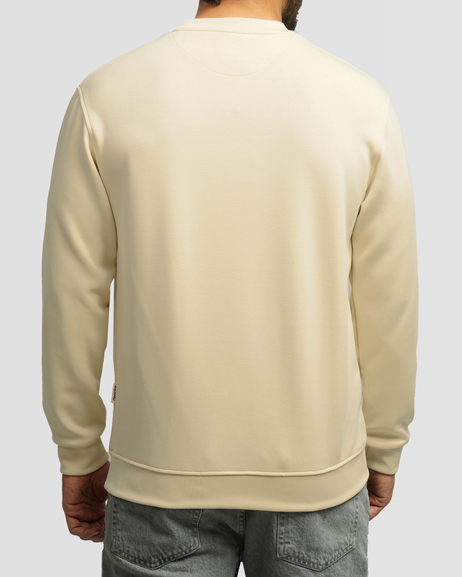 خرید و قیمت تیشرت آستین بلند یقه گرد کرم روشن 24428151