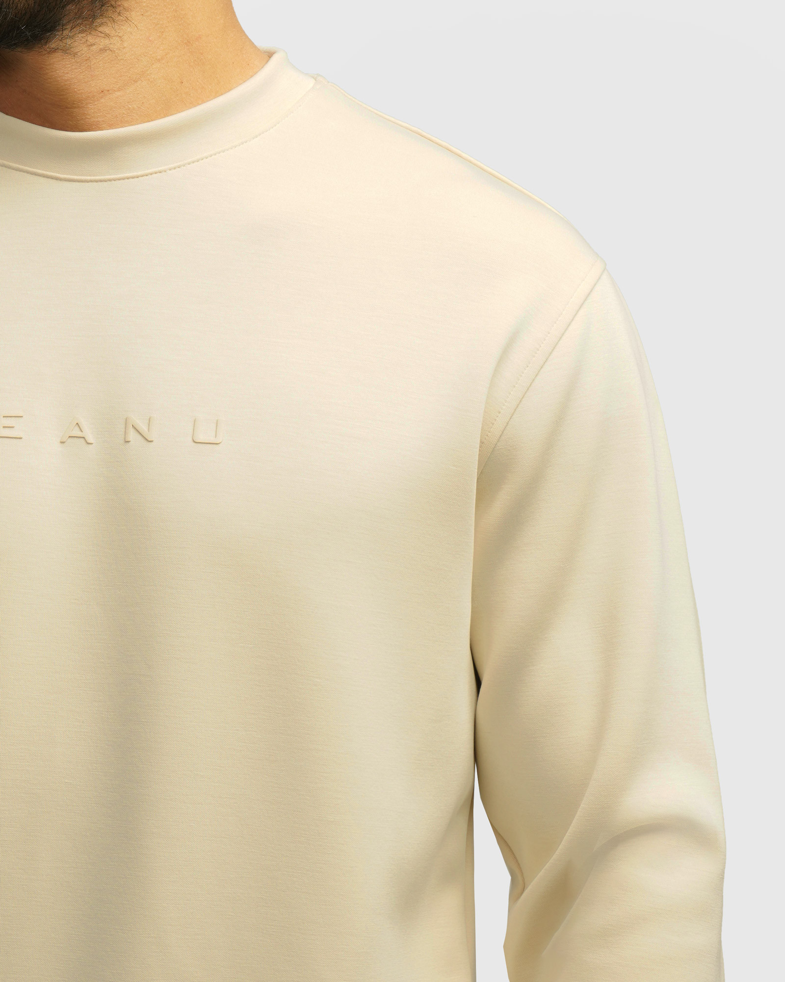 خرید و قیمت تیشرت آستین بلند یقه گرد کرم روشن 24428151