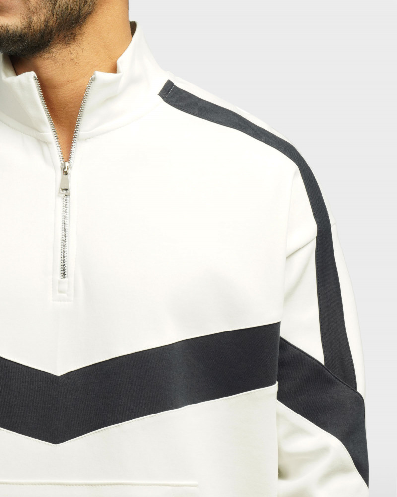 پلیور نیم زیپ مردانه سفید 24441149