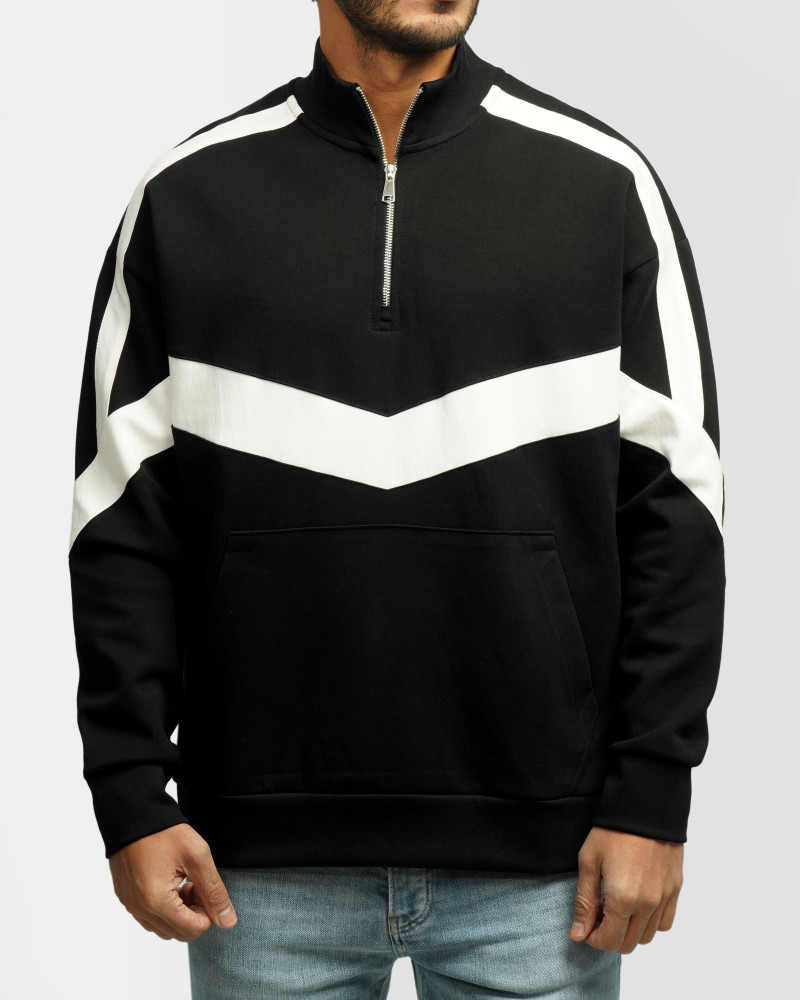 پلیور نیم زیپ مردانه مشکی 24441149