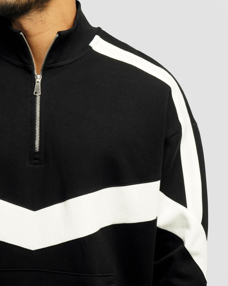 پلیور نیم زیپ مردانه مشکی 24441149