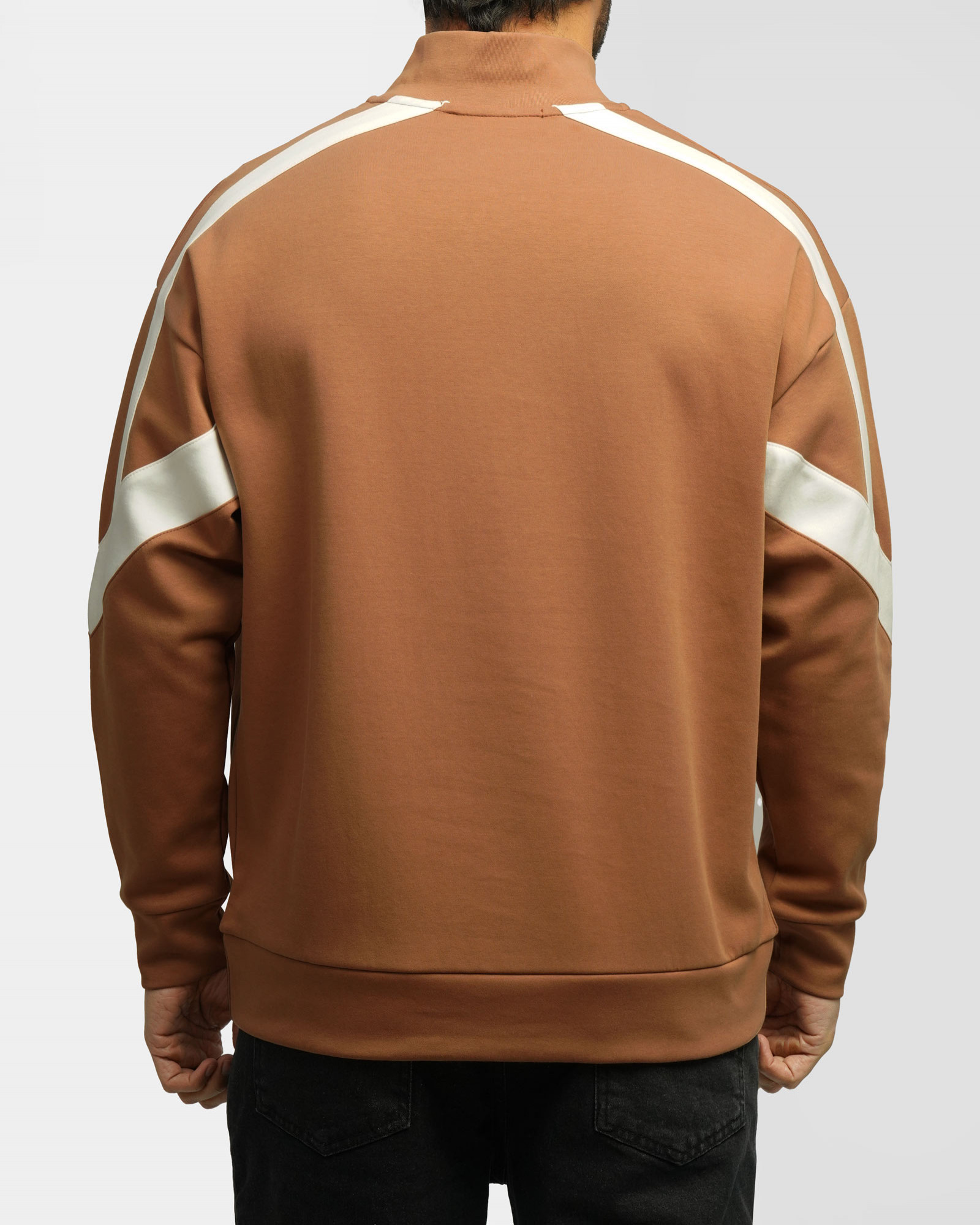 پلیور نیم زیپ مردانه قهوه ای 24441149