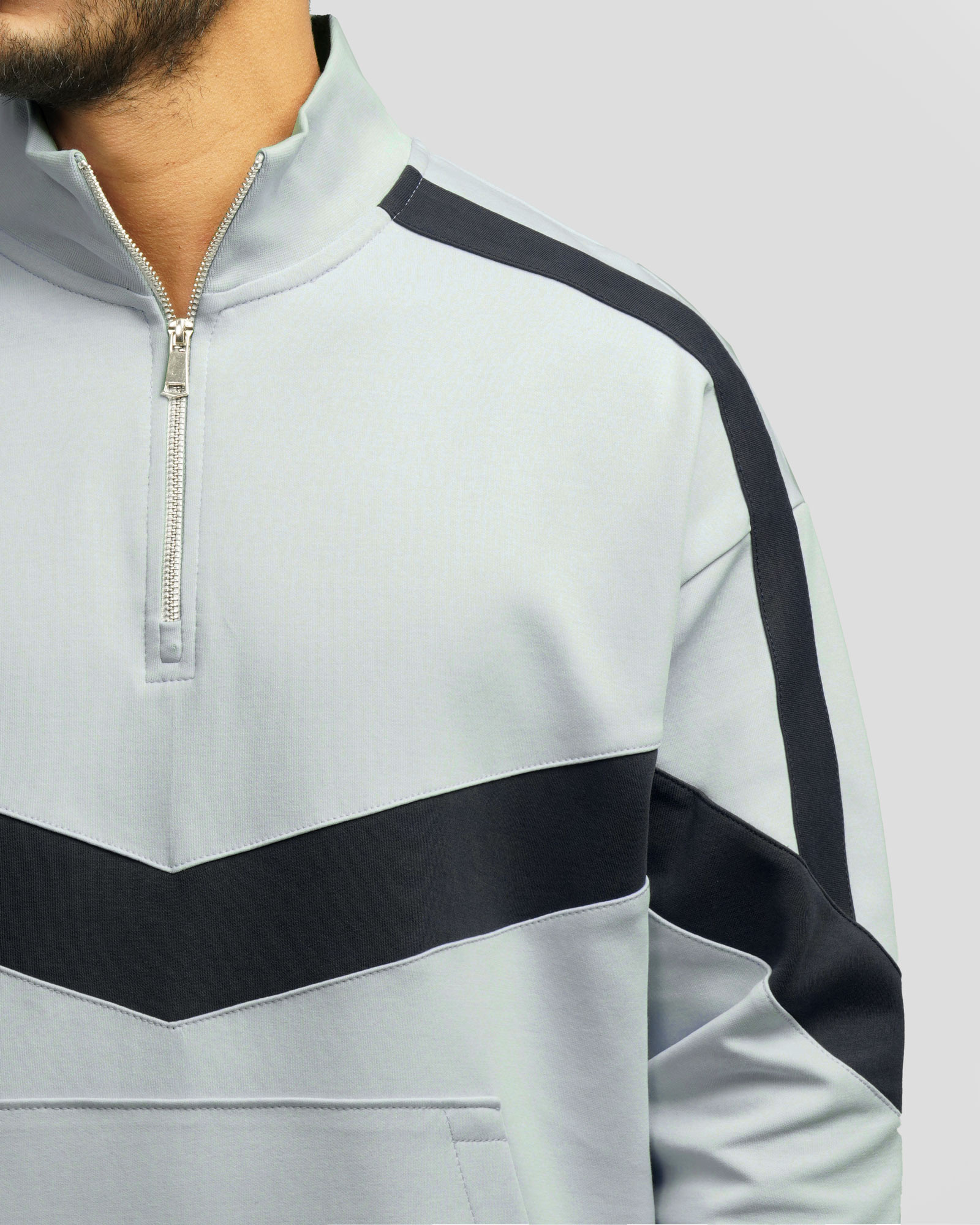 پلیور نیم زیپ مردانه آبی 24441149