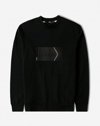 تیشرت آستین بلند یقه گرد مردانه مشکی 24428156