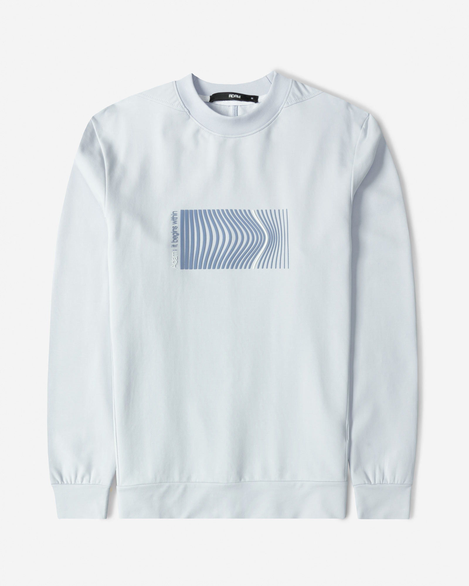 تیشرت آستین بلند یقه گرد مردانه آبی روشن 24428156