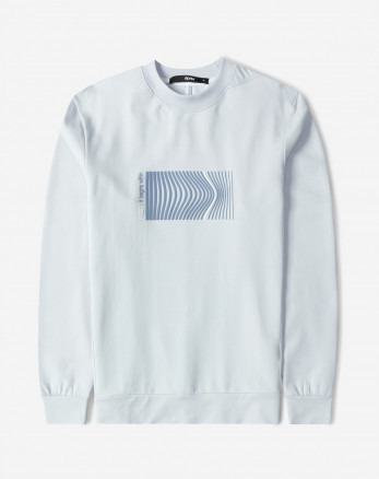 تیشرت آستین بلند یقه گرد مردانه آبی روشن 24428156