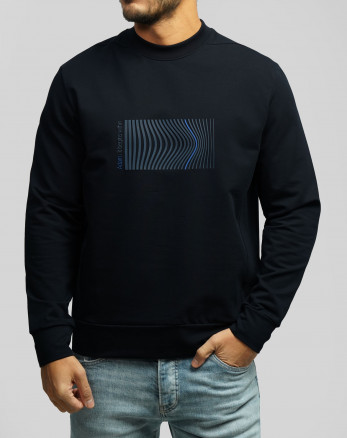 تیشرت آستین بلند یقه گرد مردانه سرمه ای 24428156