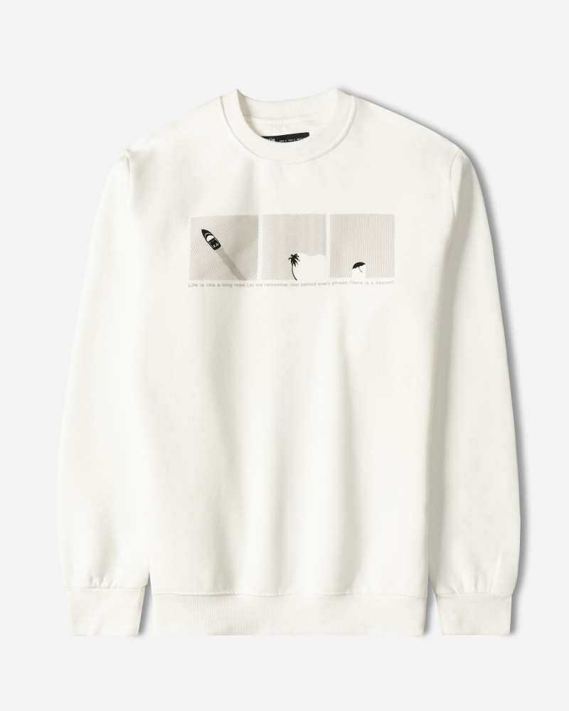 خرید و قیمت پلیور دورس یقه گرد مردانه سفید 24457299