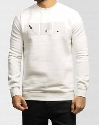 خرید و قیمت پلیور دورس یقه گرد مردانه سفید 24457299