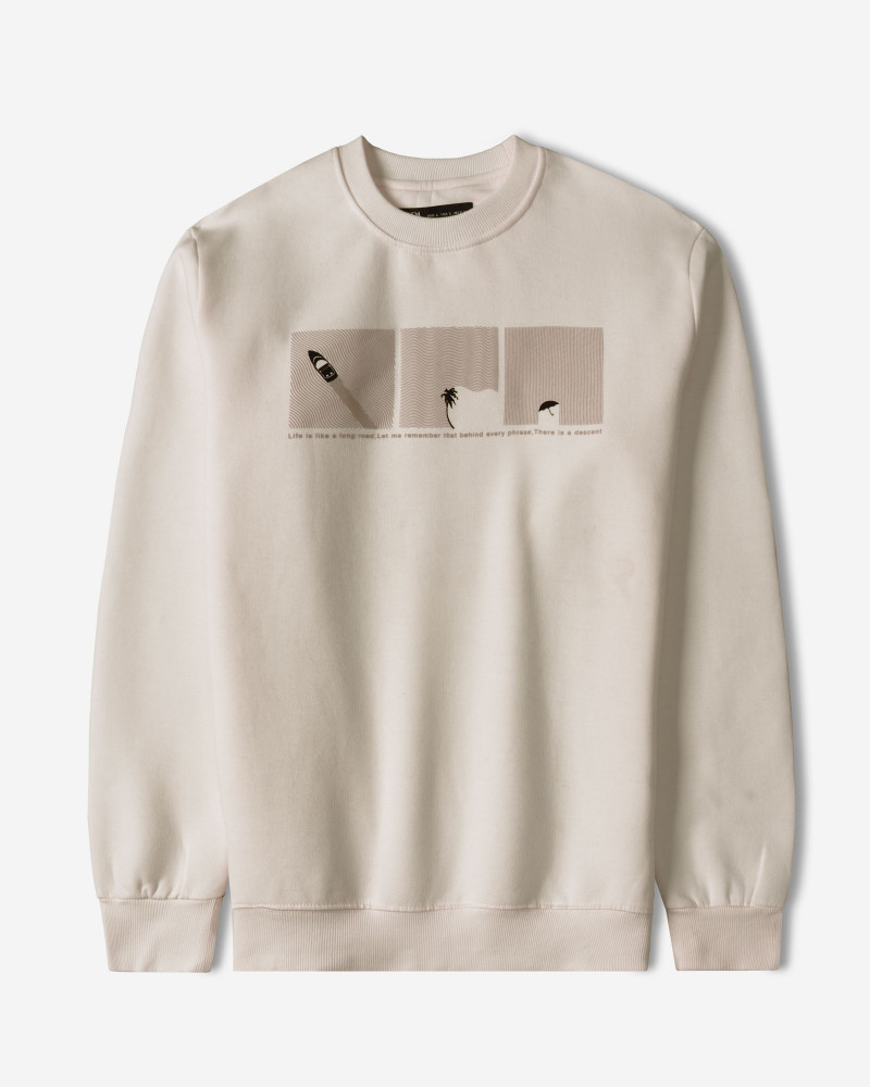 خرید و قیمت پلیور دورس یقه گرد مردانه کرم 24457299