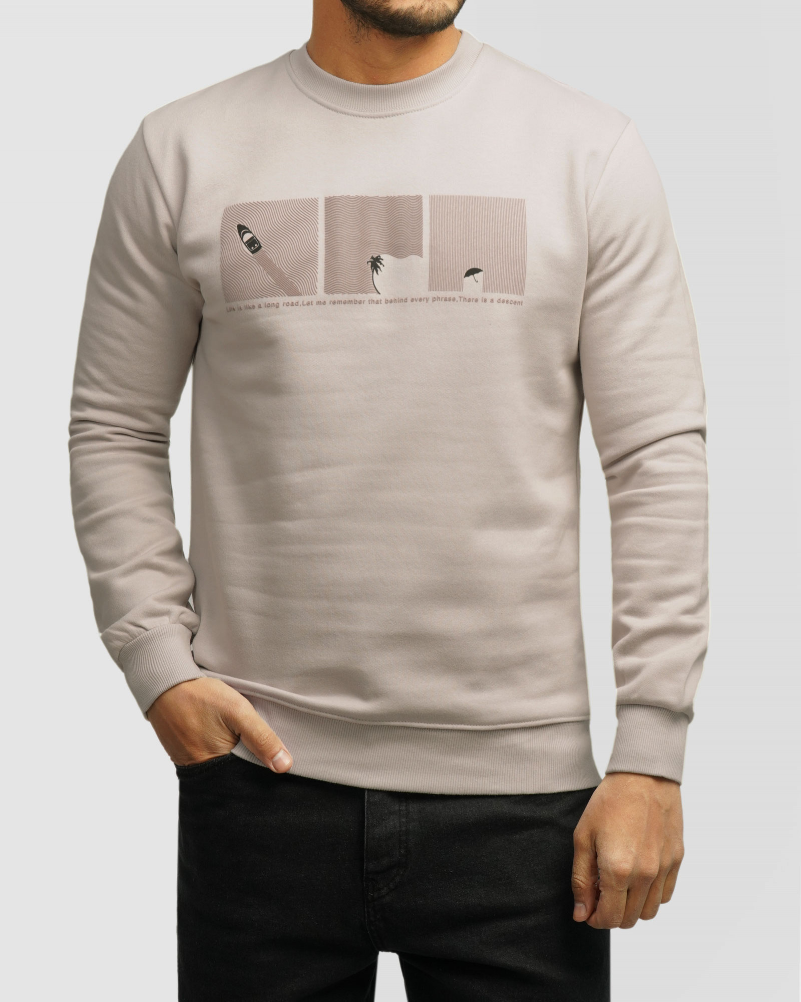 خرید و قیمت پلیور دورس یقه گرد مردانه کرم 24457299