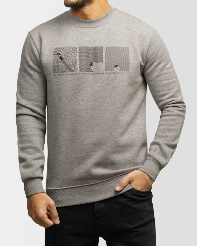 خرید و قیمت پلیور دورس یقه گرد مردانه طوسی 24457299