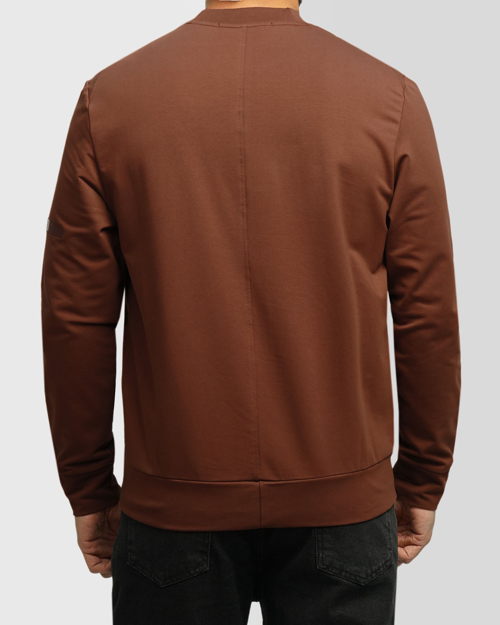 خرید و قیمت تیشرت آستین بلند یقه گرد قهوه ای 24428157