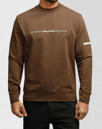 خرید و قیمت تیشرت آستین بلند یقه گرد قهوه ای روشن 24428157