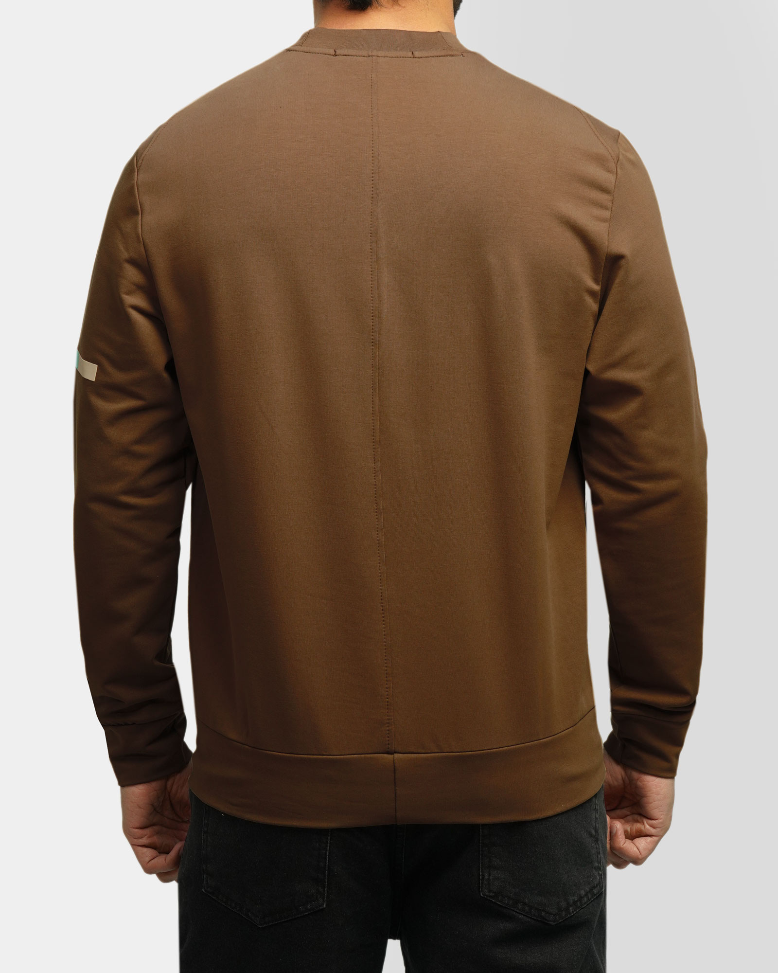 خرید و قیمت تیشرت آستین بلند یقه گرد قهوه ای روشن 24428157