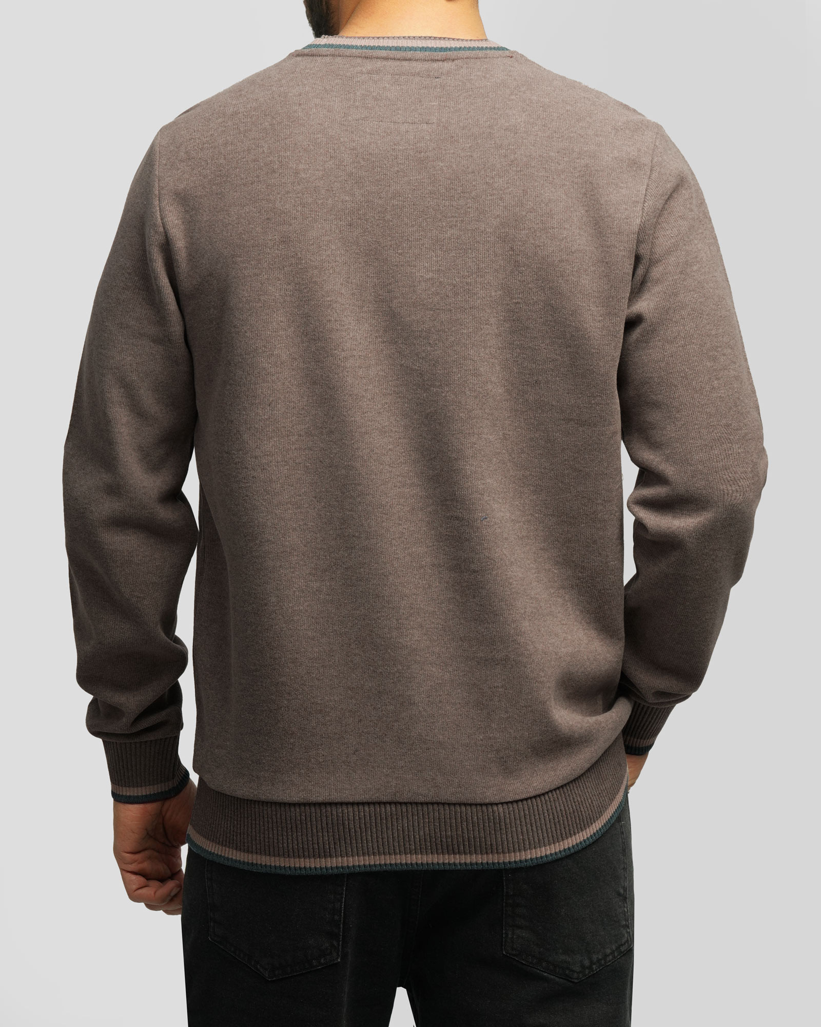 پلیور یقه گرد مردانه قهوه ای 84456165