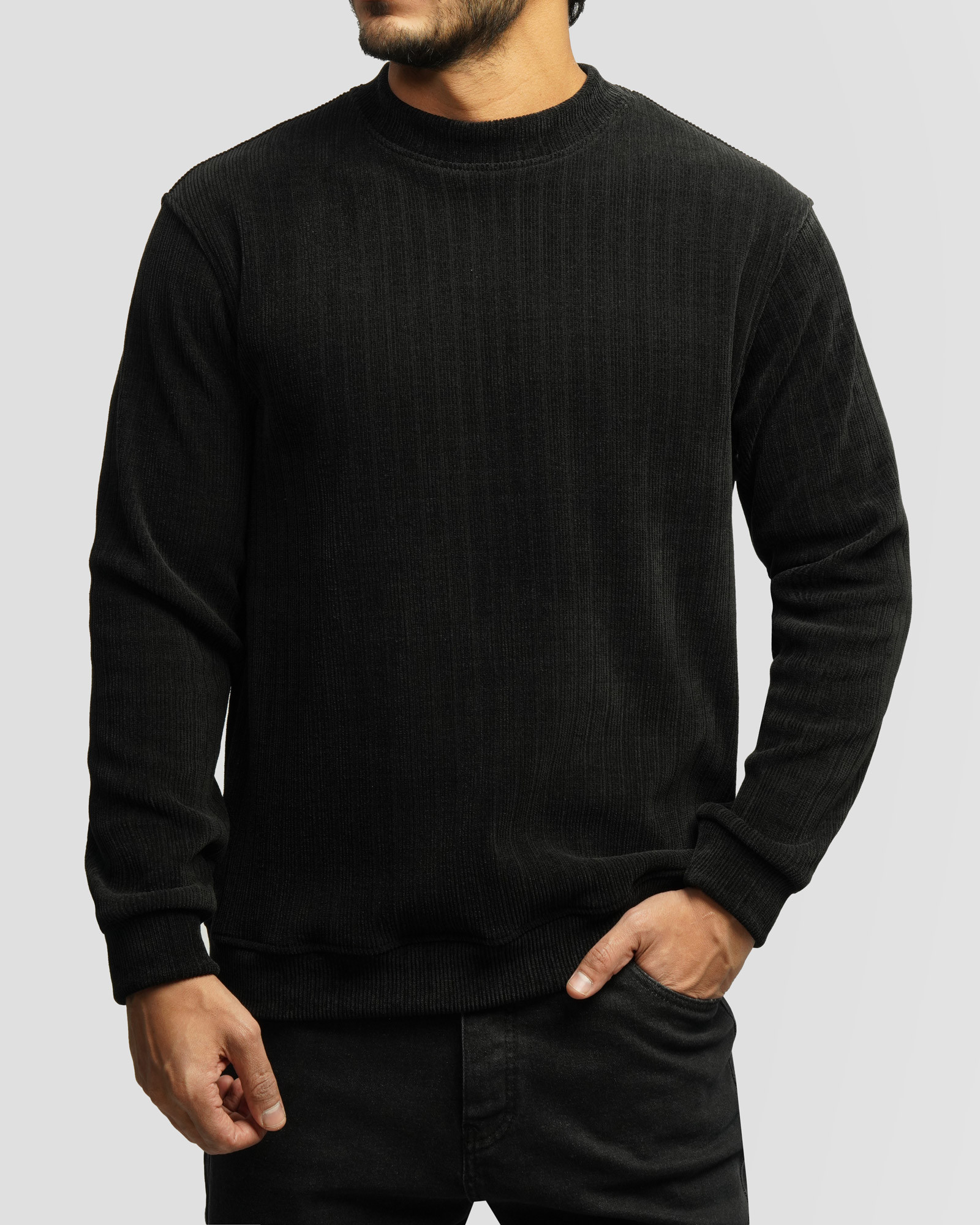 خرید و قیمت پلیور یقه گرد مردانه مشکی 24458149