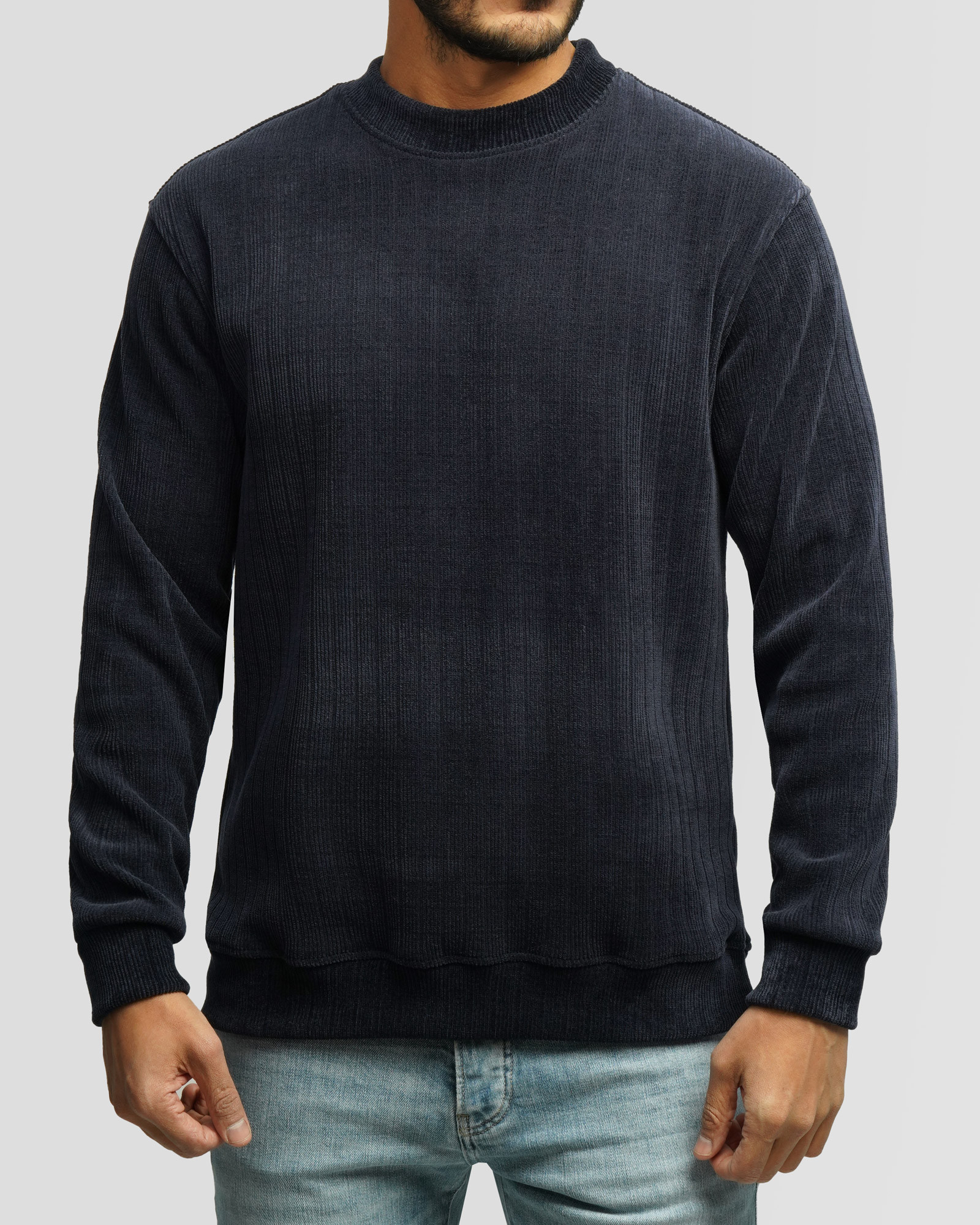 خرید و قیمت پلیور یقه گرد مردانه سرمه ای 24458149