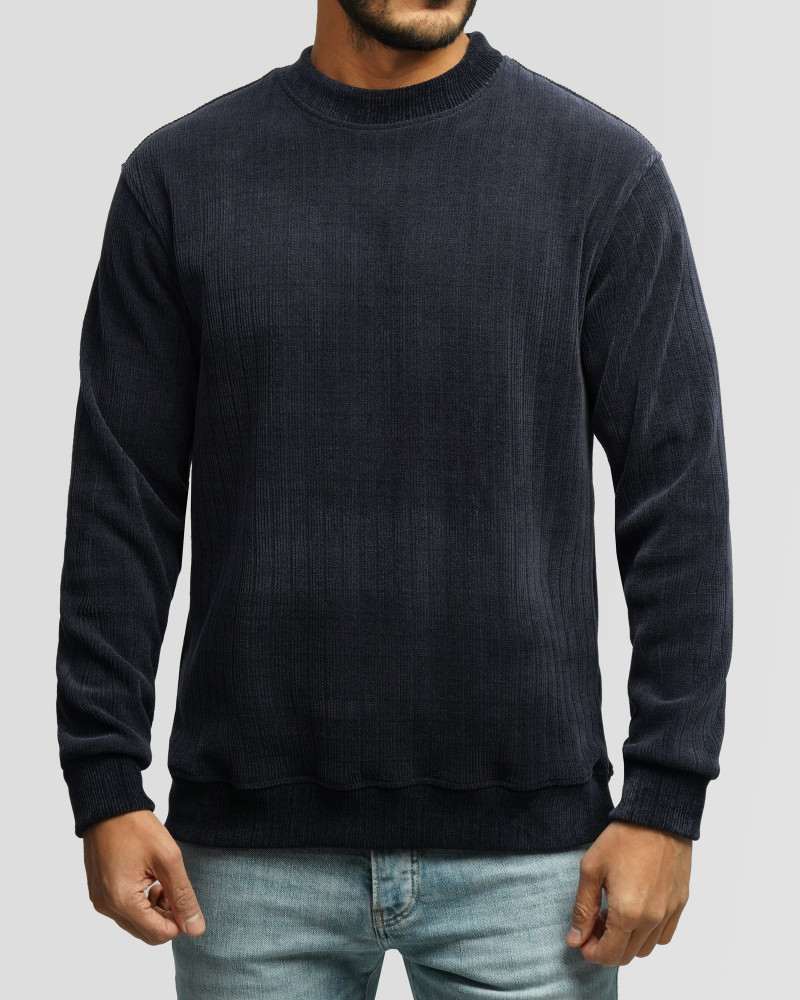 خرید و قیمت پلیور یقه گرد مردانه سرمه ای 24458149