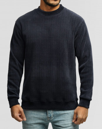 خرید و قیمت پلیور یقه گرد مردانه سرمه ای 24458149