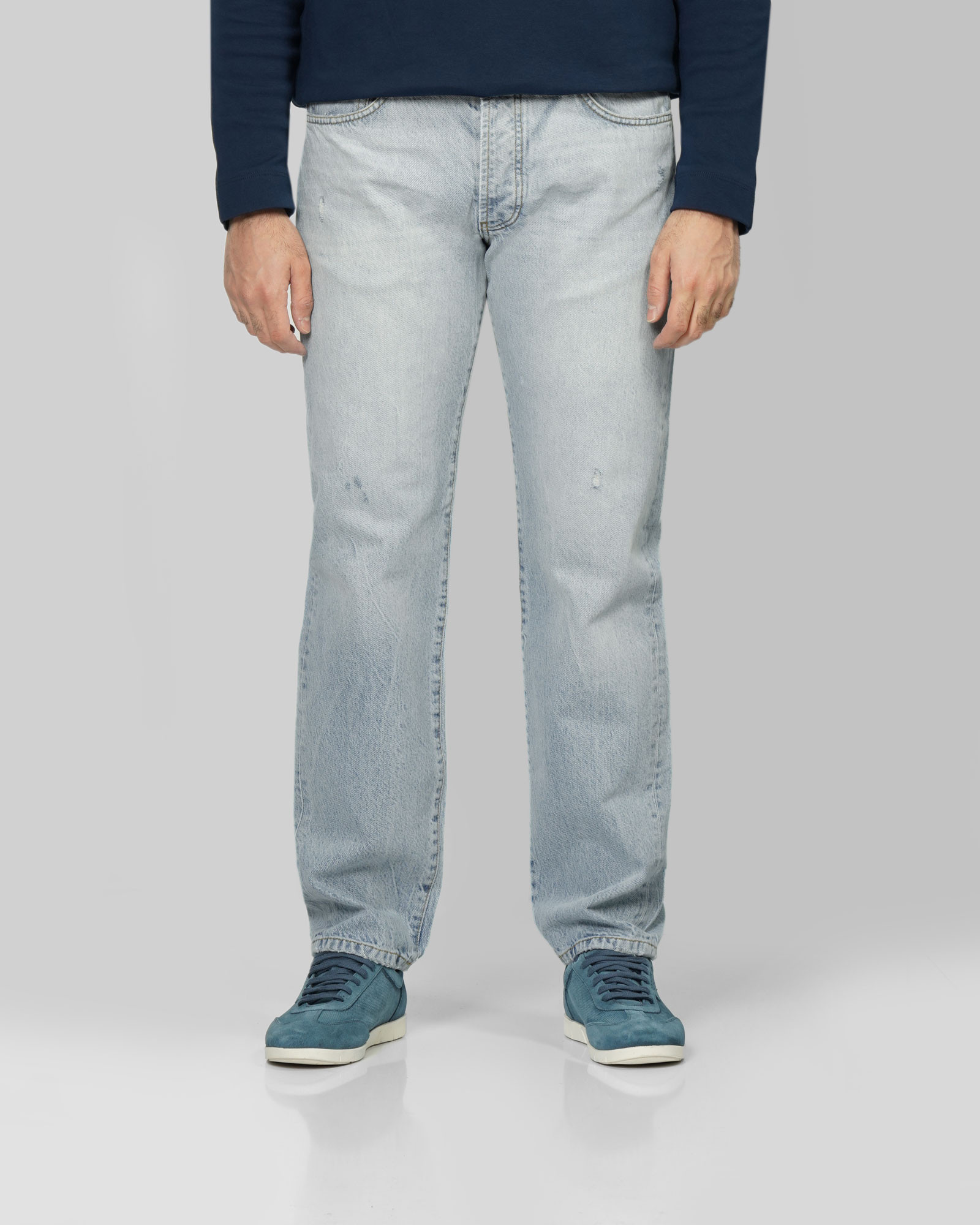 خرید و قیمت شلوار جین استریت فیت (Straight fit) زاپ دار مردانه آبی روشن 24424872