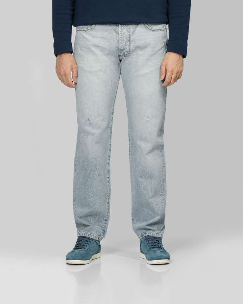 خرید و قیمت شلوار جین استریت فیت (Straight fit) زاپ دار مردانه آبی روشن 24424872