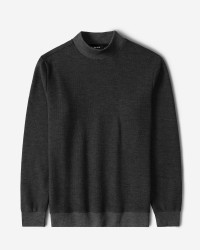 پلیور یقه 5 سانت ساده مردانه ذغالی 24450110