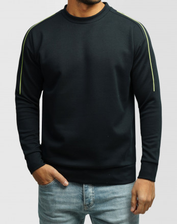 خرید و قیمت تیشرت آستین بلند یقه گرد مردانه سرمه ای 24428155