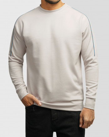 خرید و قیمت تیشرت آستین بلند یقه گرد مردانه کرم 24428155