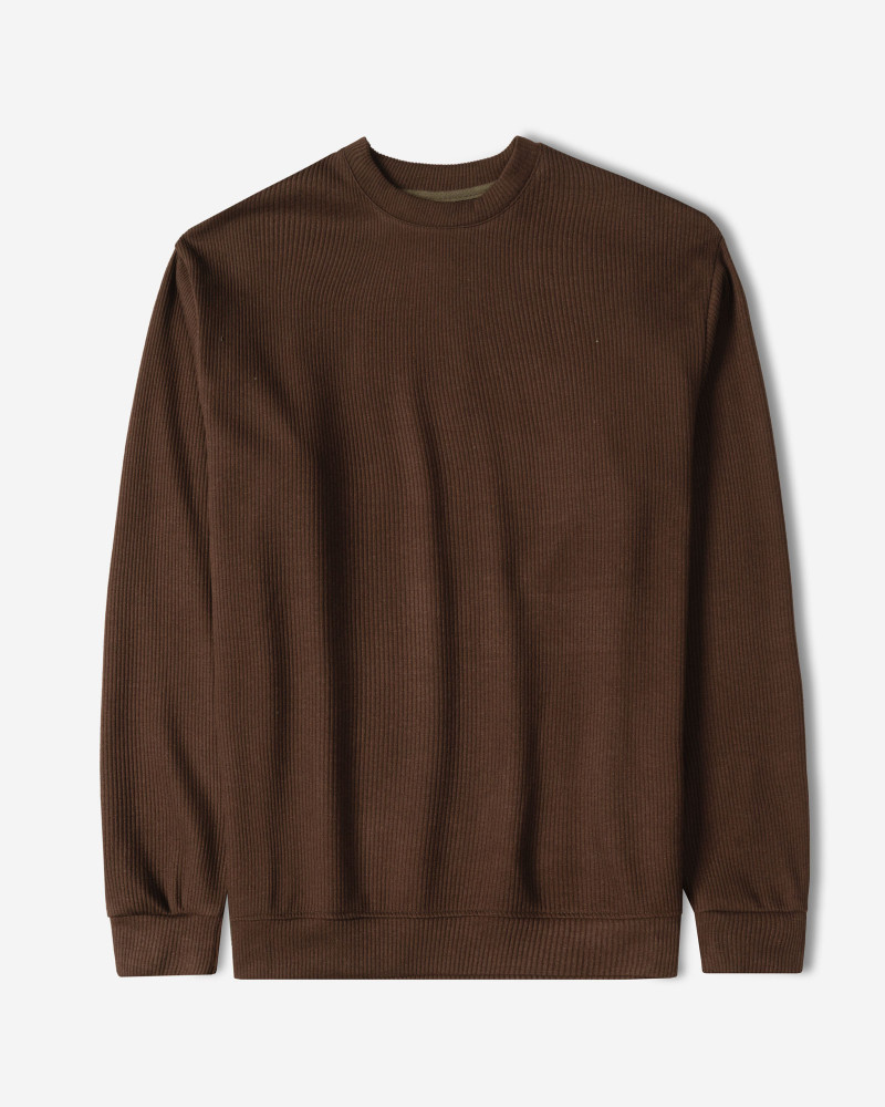 خرید و قیمت پلیور یقه گرد مردانه قهوه ای 24458145