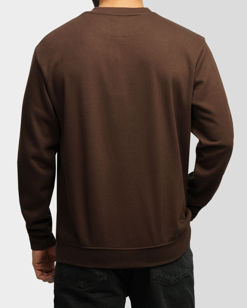 خرید و قیمت پلیور یقه گرد مردانه قهوه ای 24458145
