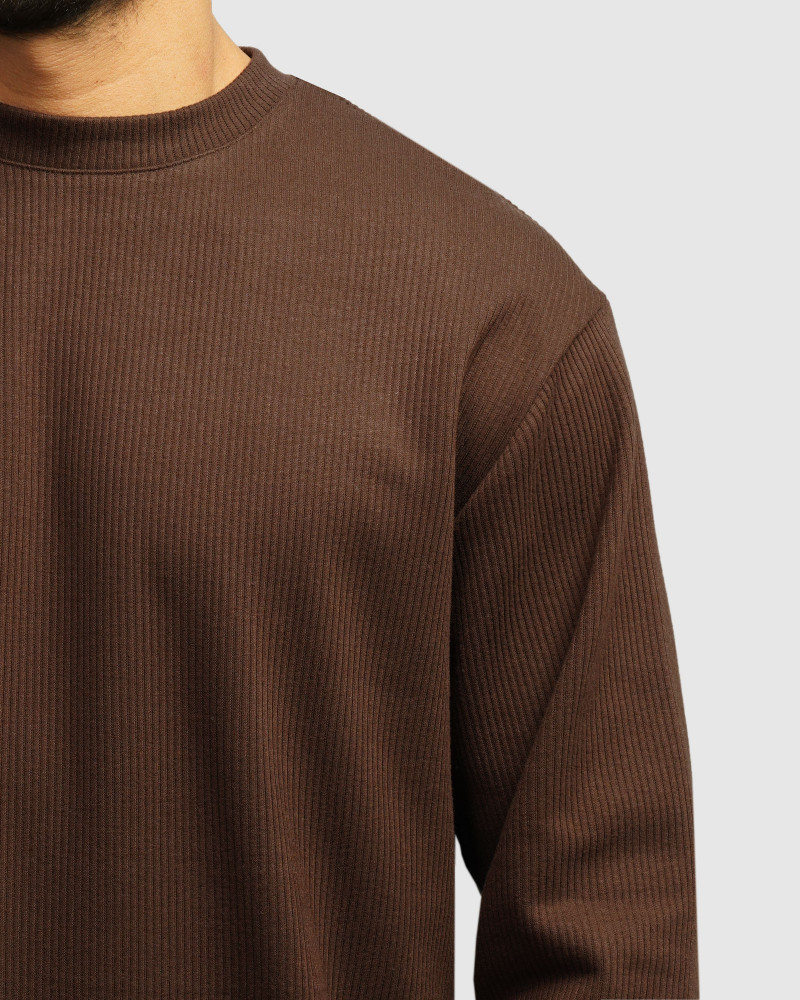 خرید و قیمت پلیور یقه گرد مردانه قهوه ای 24458145