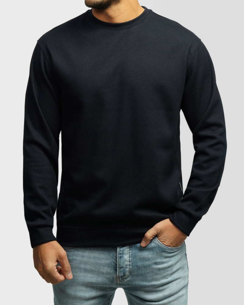 خرید و قیمت پلیور یقه گرد مردانه سرمه ای 24458145